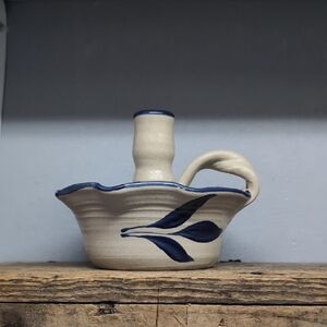 Vintage Williamsburg Handcrafted Pottery Candle Holder